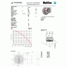 Multifan C4D140 54" 3ph Fiberglass Cone Fan-Technical Data